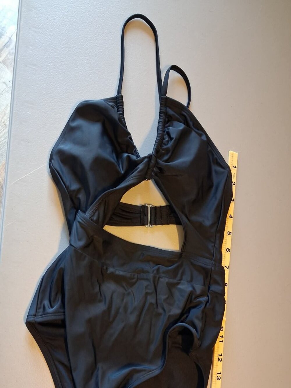 Cupshe Black Twist Front One Piece Swimwear Medium New With Tags